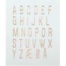 Alfabetdyr træbogstaver, Alfabet